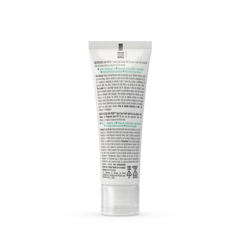 Protetor Solar Neutrogena Sun Fresh Pele Oleosa Clara FPS 70 40g