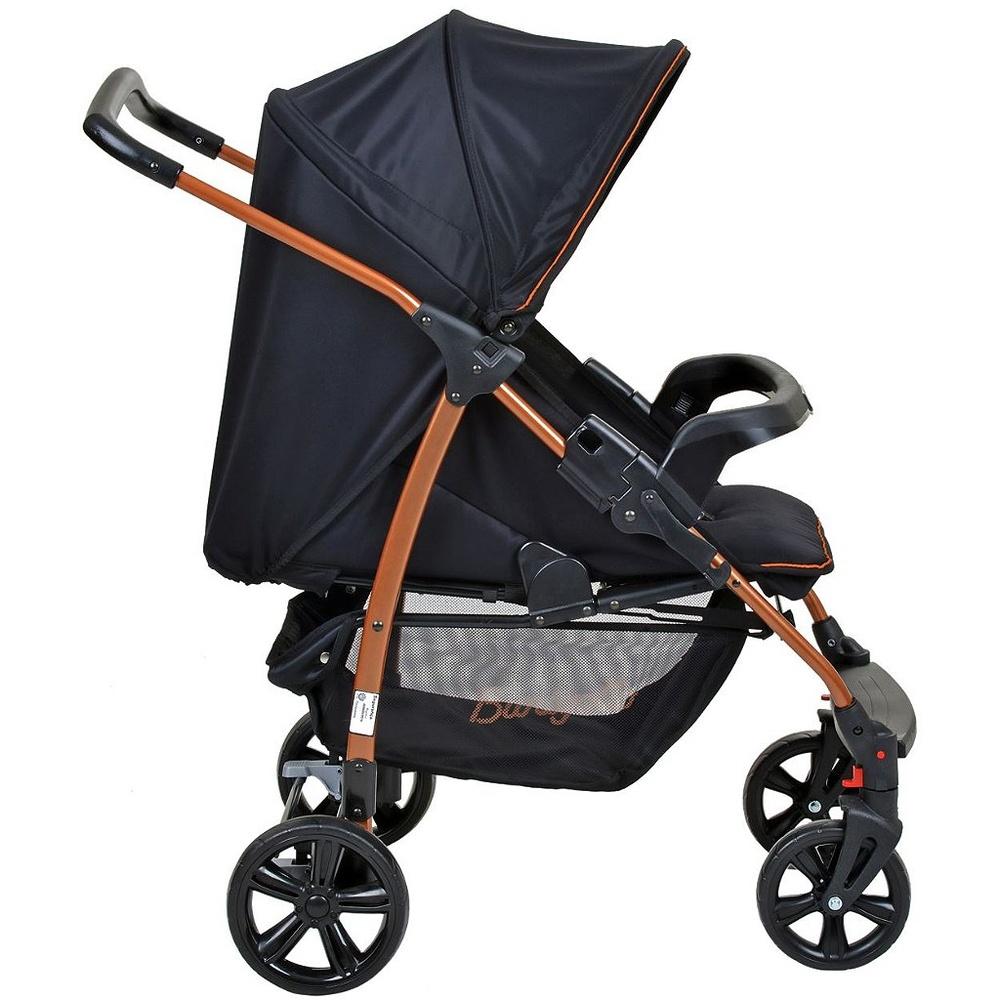 Carrinho De Bebe Para Passeio Burigotto Ecco Preto Bronze