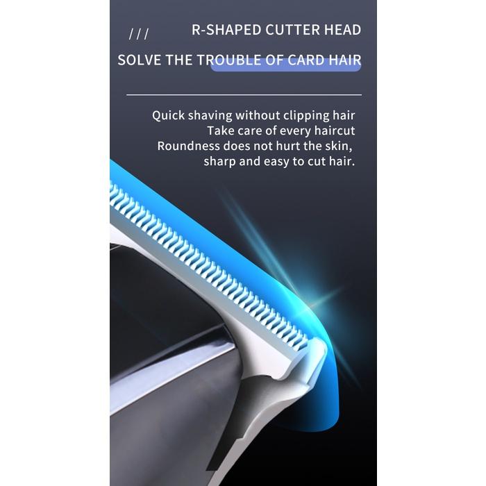 Aparador De Cabelo Profissional Kemei Elétrico Recarregável Barba Kids Barbearia Cortador Tela LED