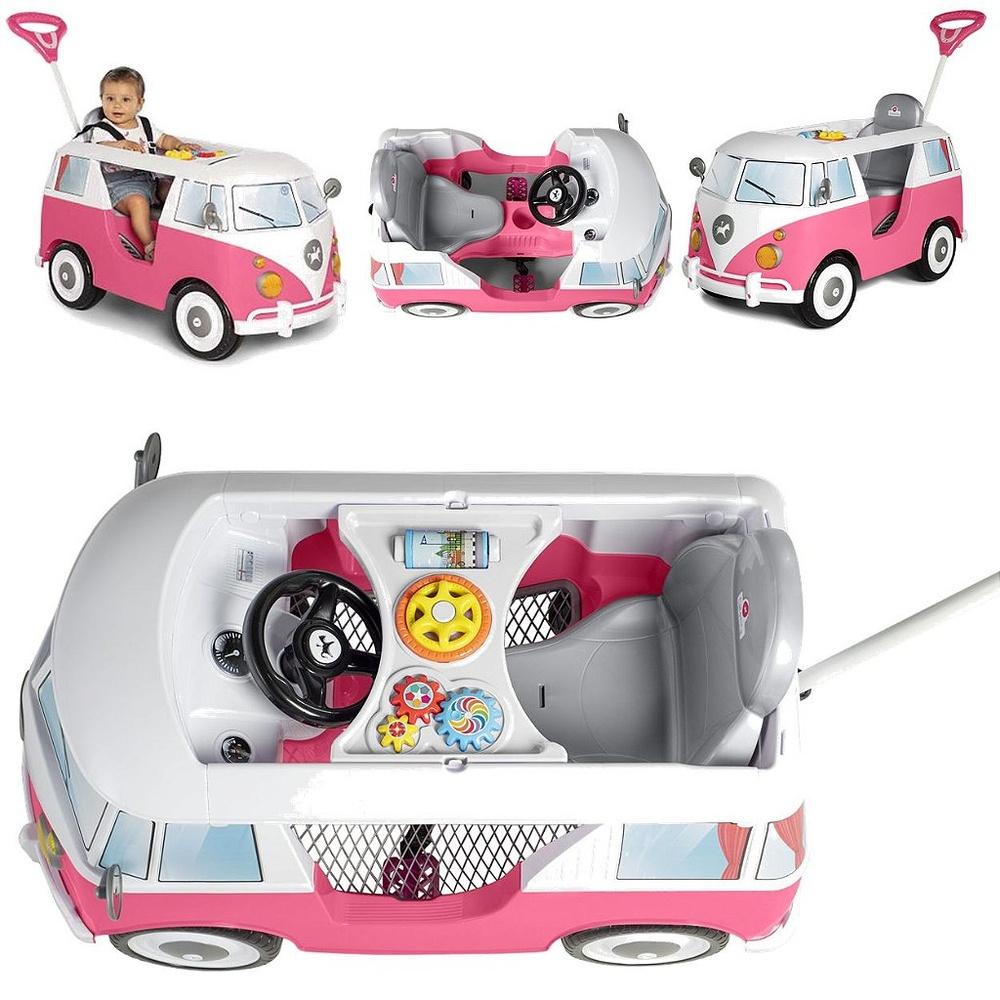 Carrinho De Passeio E Pedal Calesita Kombina Rosa
