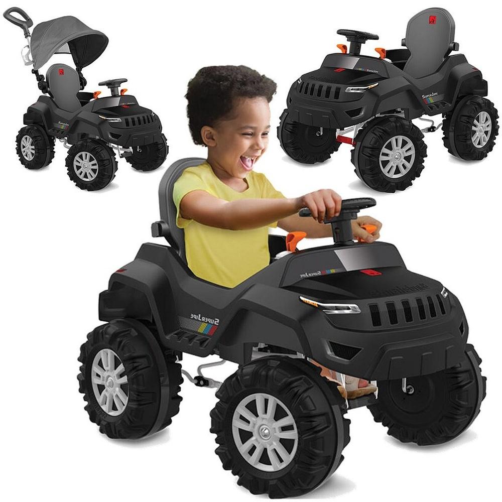 Carrinho De Passeio Pedal Bandeirante Superjipe Capota Preto
