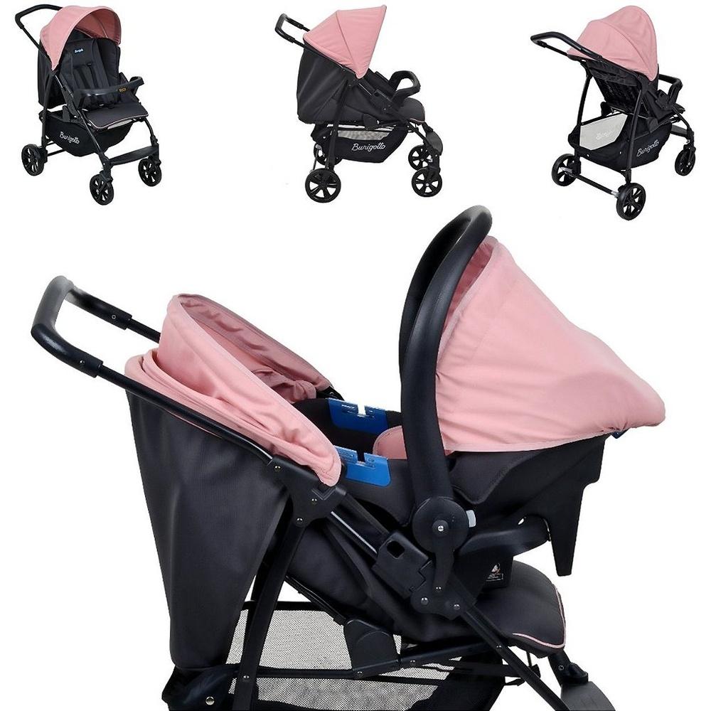 Carrinho De Bebe Burigotto Ecco Com Bebe Conforto Cz Rosa