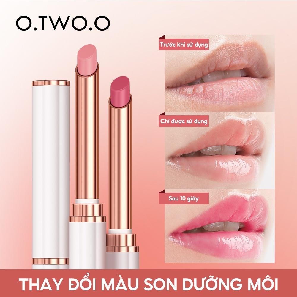 O.two.o Bálsamo Hidratante Labial Antiaderente De Longa Duração Maquiagem Natural Cosméticos 4 Cores