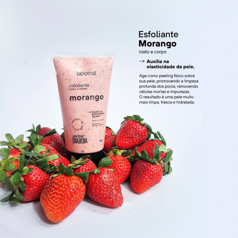 Kit Cuidado Rosto E Corpo Hidrata Esfolia Morango Labotrat