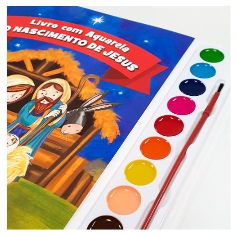 O Nascimento De Jesus - Livro Com Aquarela