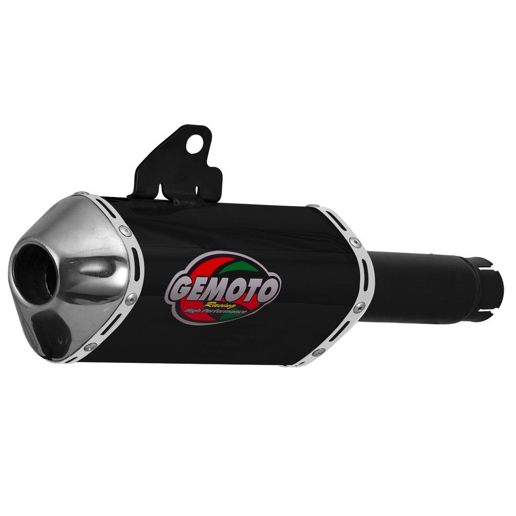 Ponteira Escapamento Escape Moto Gemoto Racing 3 Trioval Cb Twister 2016 2017 2018 2019 2020 Preto