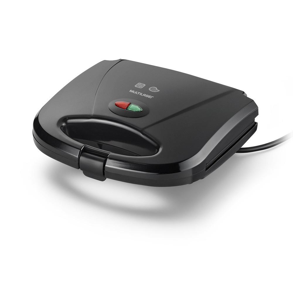 Sanduicheira Minigrill Chapa Antiaderente Dupla 127V 750W Multilaser Preta - Ce043