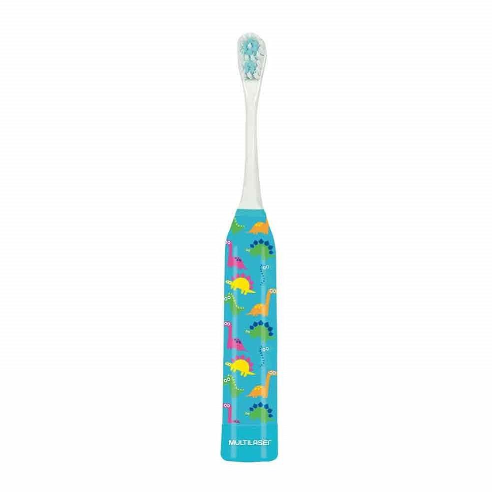 Escova Dental Elétrica Infantil - Kids Health PRO - Dinossauro - Multilaser Saúde - Hc080
