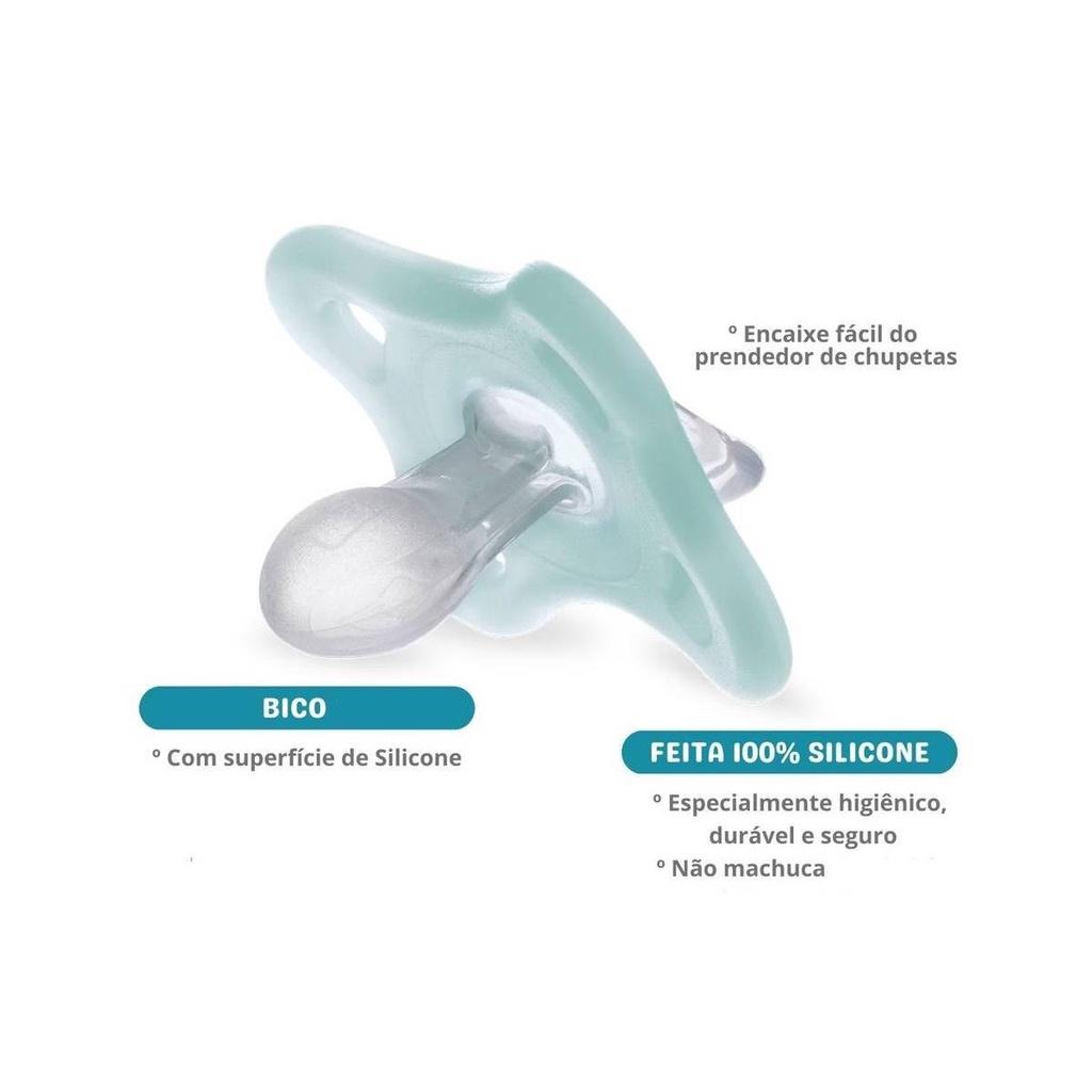 Chupeta Comfort 100 Silicone 0 À 6 Meses Azul - Mam