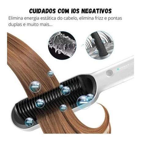 Escova Alisadora 5 Em 1 Temperatura Ajustável Bivolt