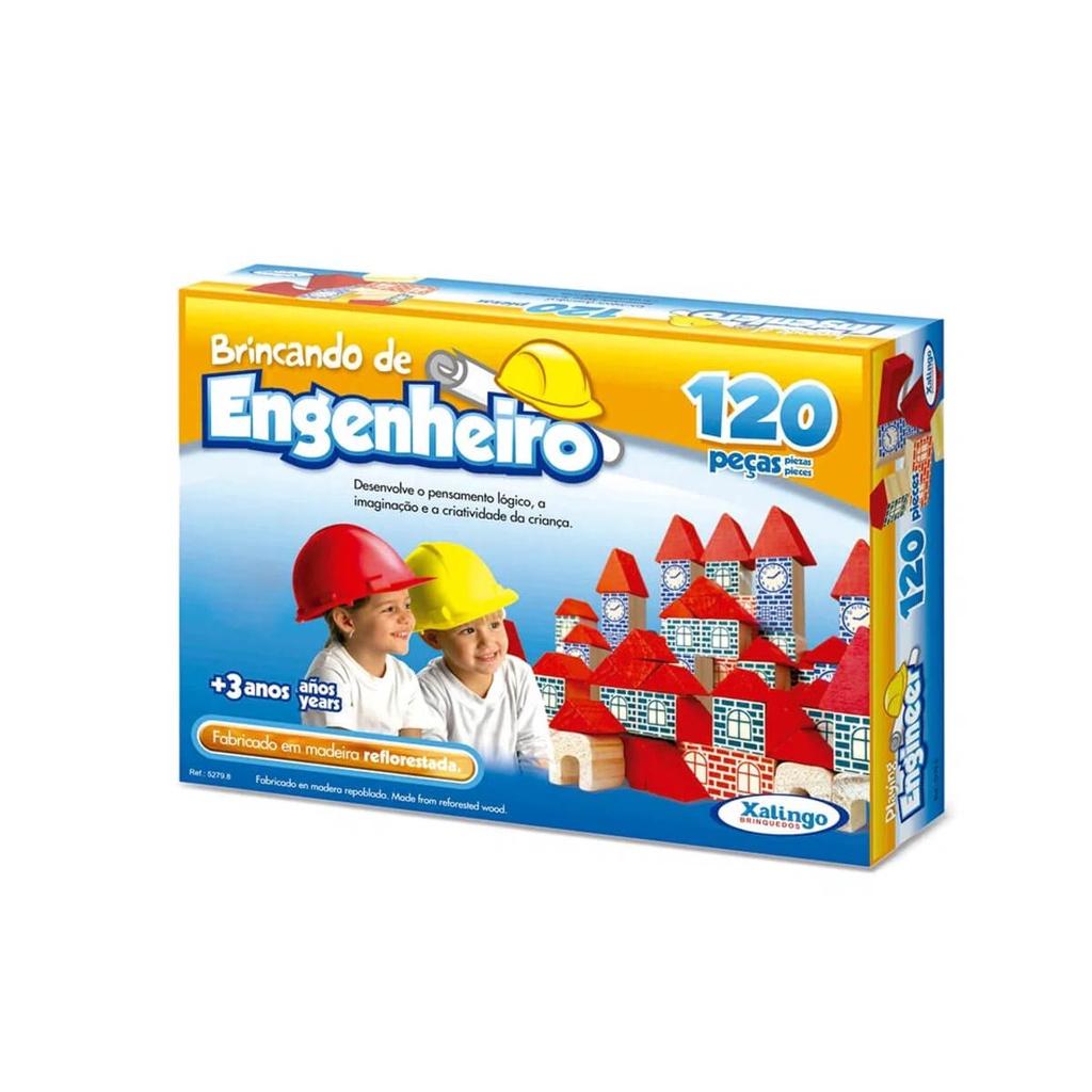 Blocos Para Montar Brincando De Engenheiro 120 Peças Xalingo - 5279.8