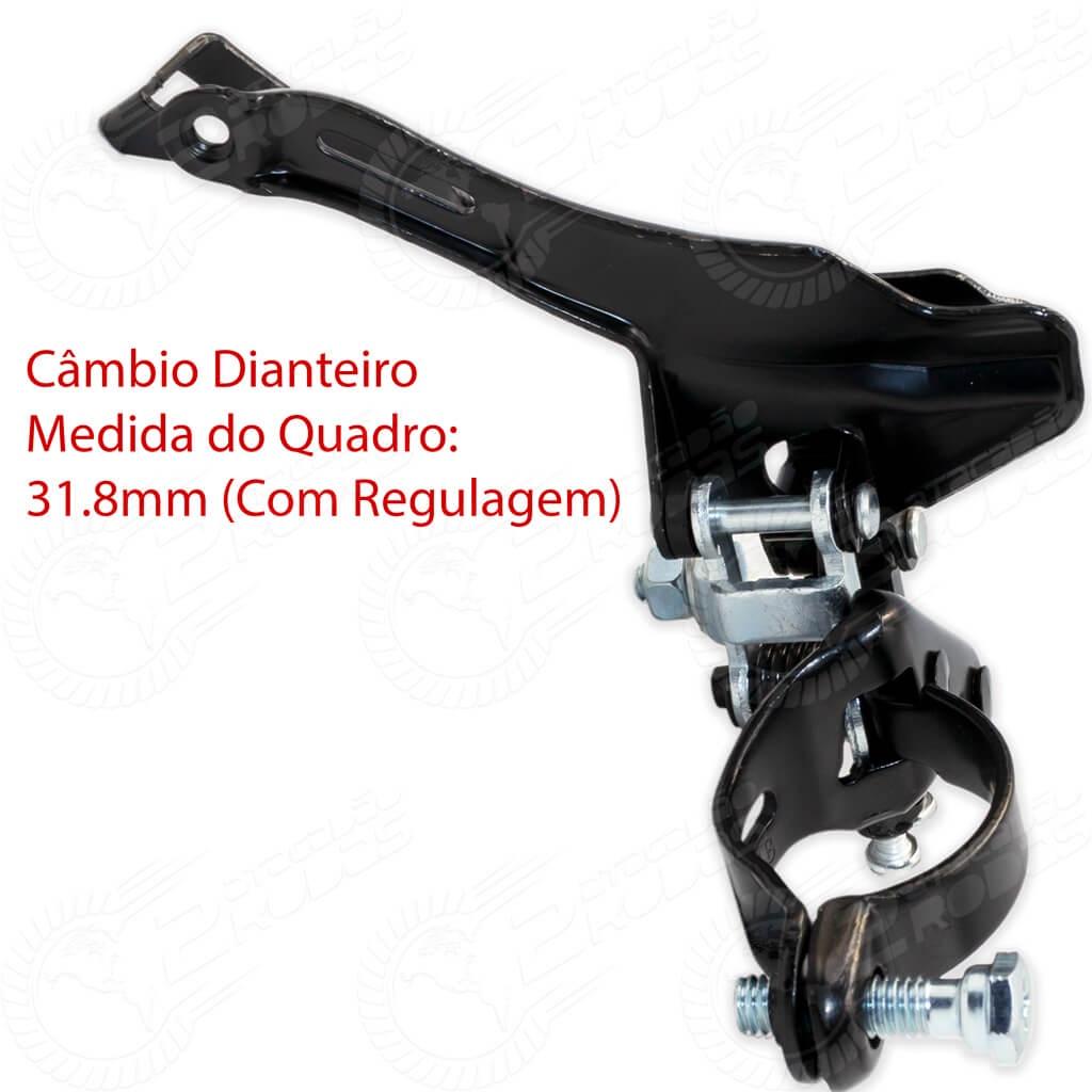 Kit De Transmissao 21 Marchas Para Bicicleta C/Passador Alavanca Rapid Fire 21v + Cambio Traseiro + Cambio Dianteiro