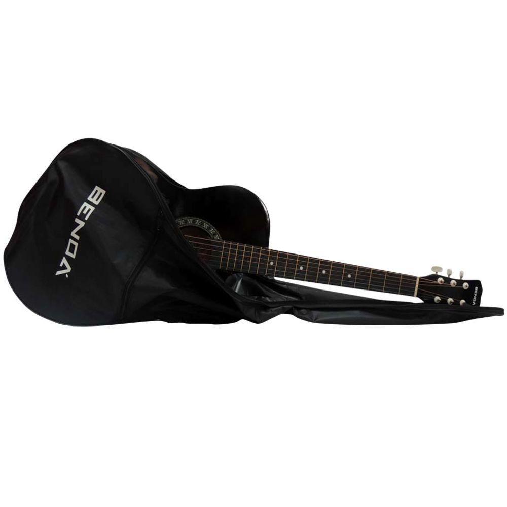 Violão Acústico Benoá Jg-38c-bk Destro Direito 6 Cordas Aço Com Capa