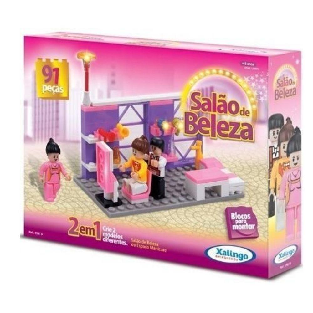 Blocos Para Montar Salão De Beleza 91 Peças Xalingo