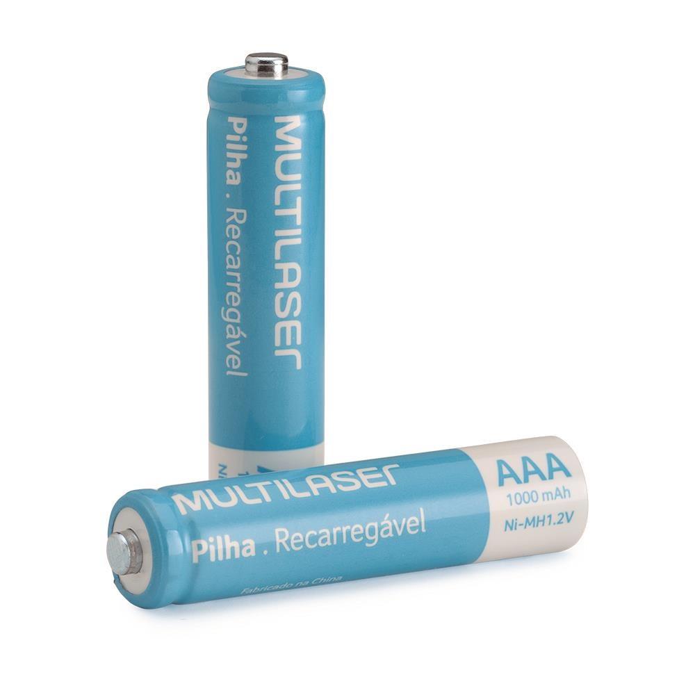 Pilhas Recarregáveis Aaa 1000mah - 2 Unidades - Cb051