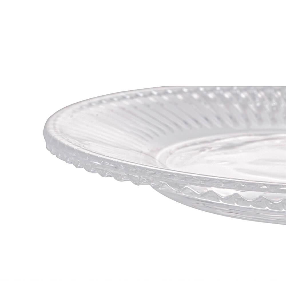 Boleira De Cristal Travessa Para Bolo Transparente Renaissance - Lyor