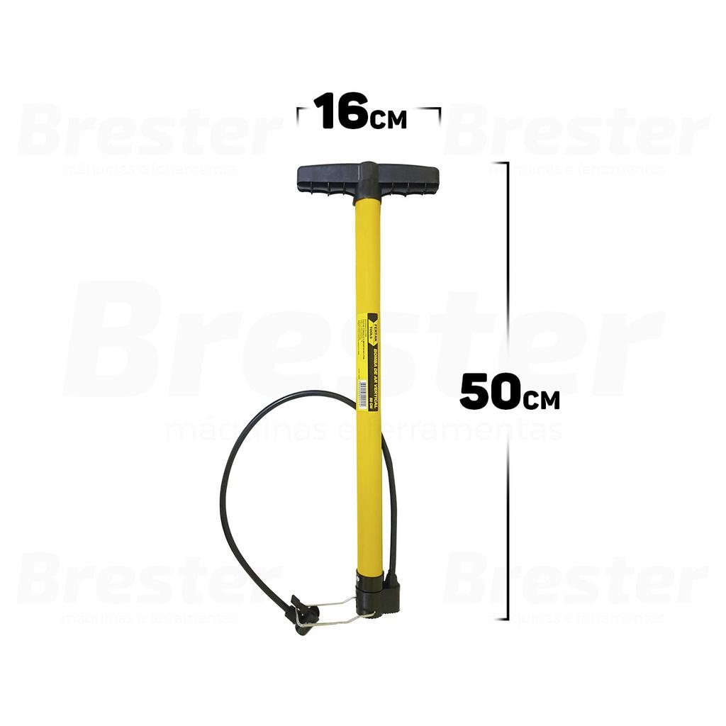 Bomba Ar Encher Pneu De Bicicleta Carro Moto 50cm Fertak
