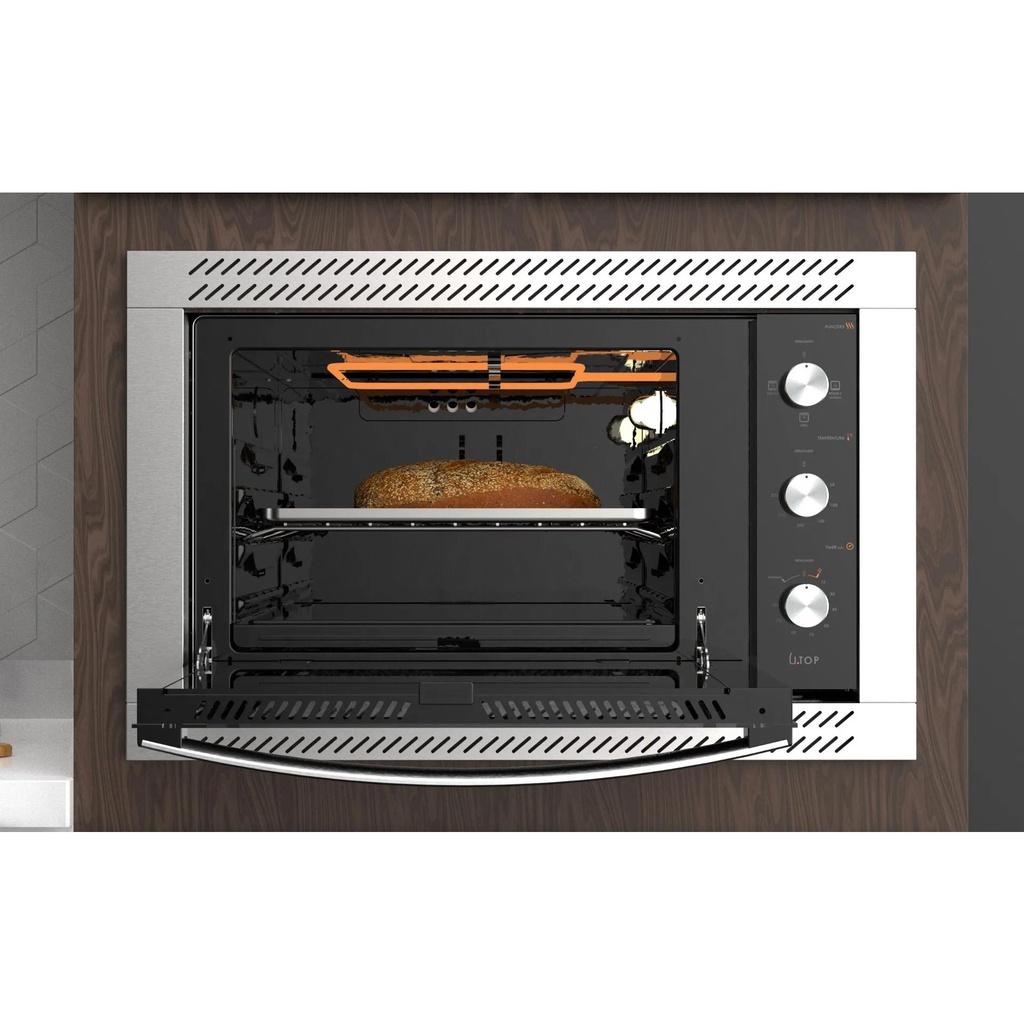 Forno De Embutir Elétrico Preto 44L Com Grill E Timer Atlas U Top 127V