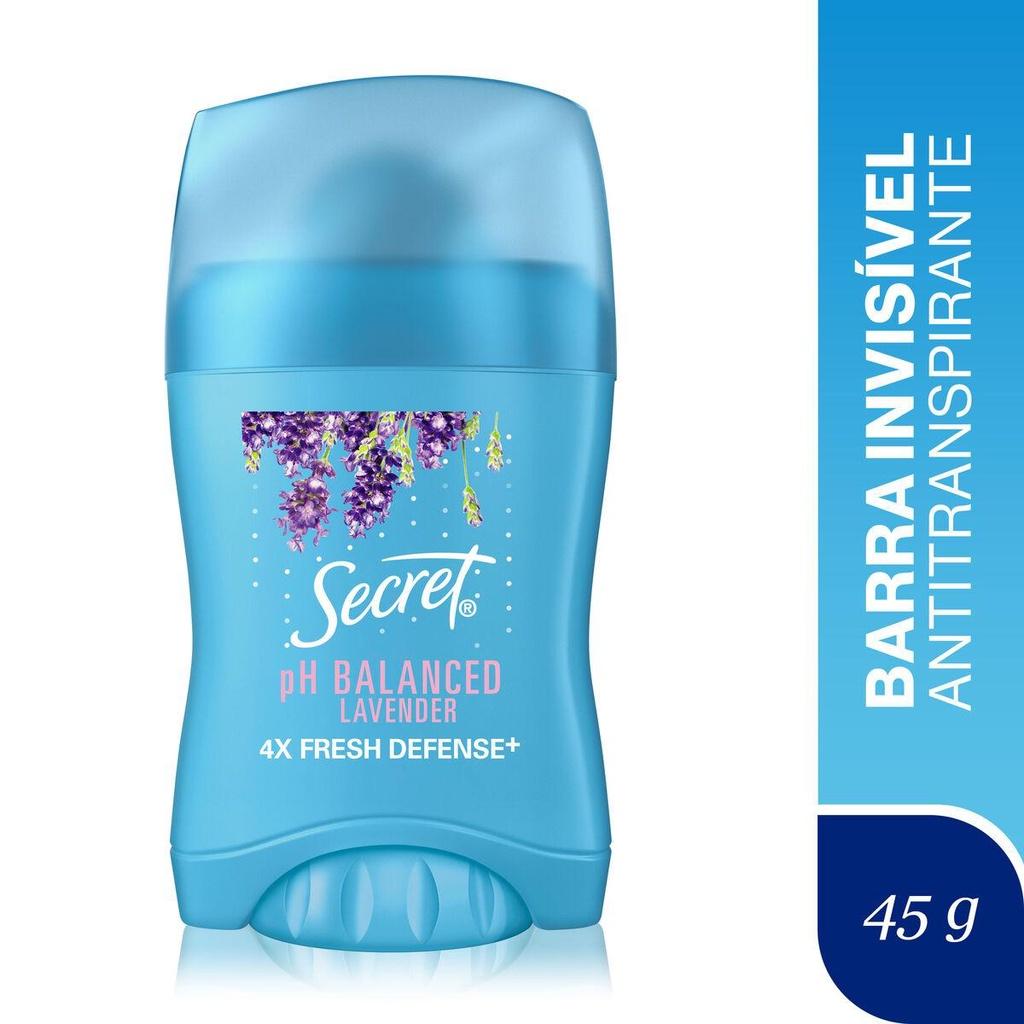 Kit 2 Antitranspirantes Em Barra Secret Ph Balanceado Lavanda 45g