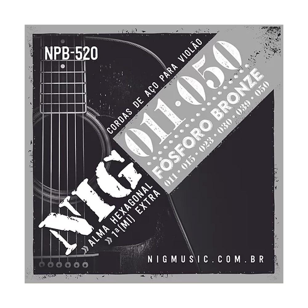 Encordoamento Nig Npb-520 011 Fósforo Bronze Para Violão Aço