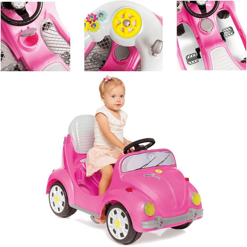 Carrinho De Passeio E Pedal Calesita Fouks Rosa 30kg