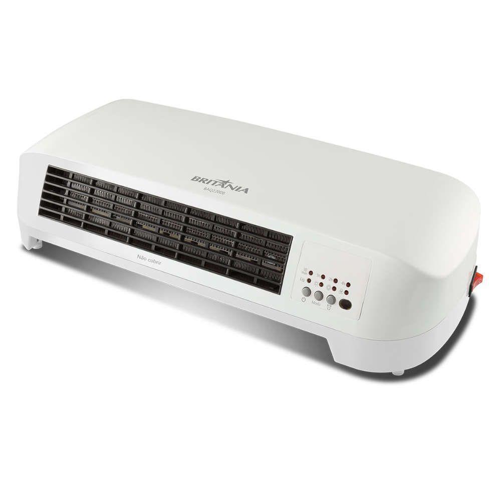 Aquecedor De Parede Britânia Baq2200b 2 Em 1 Aquece E Ventila Com Timer