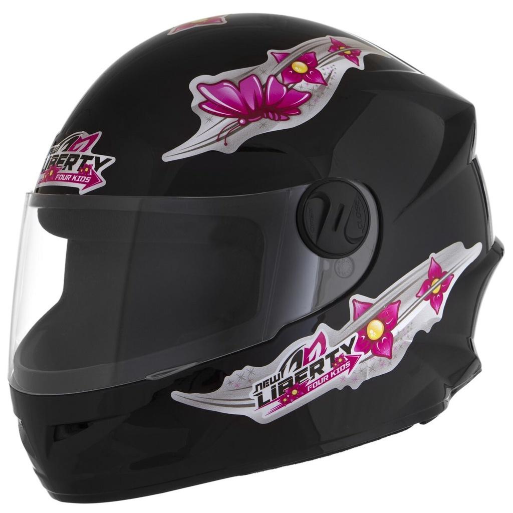 Capacete Fechado Moto Infantil Menina Criança Liberty Four Girls Rosa Protork