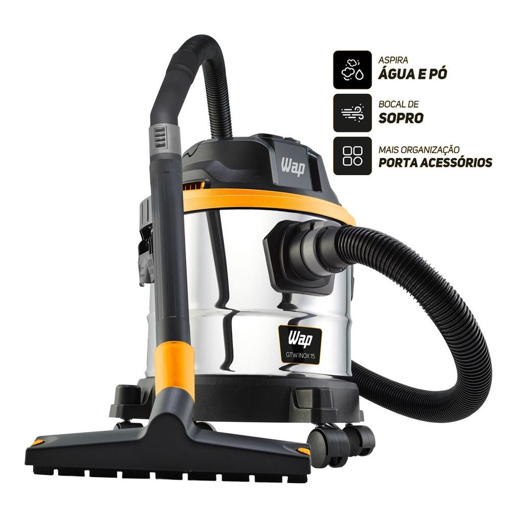 Aspirador De Pó E Água Gtw Inox 15 Litros 146mbar 1700w Wap