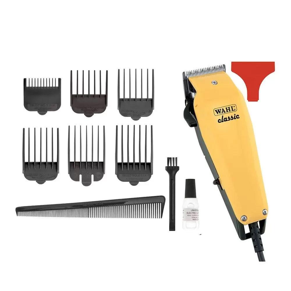 Máquina De Cortar Cabelo Wahl Classic Com 6 Pentes De Corte