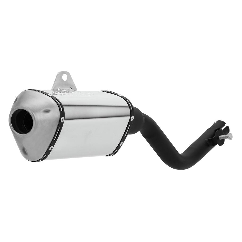 Ponteira Escapamento Escape Moto PRO Tork Mini 3 Stamp Bros 150 2006 2007 2008 Cromado Curva Preta