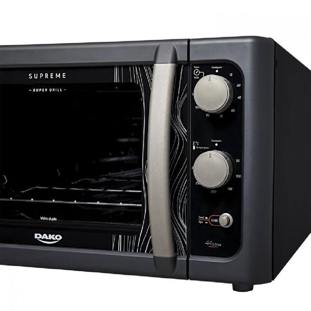 Forno Elétrico Dako Supreme 44L Com Grill Dourador Preto 110V