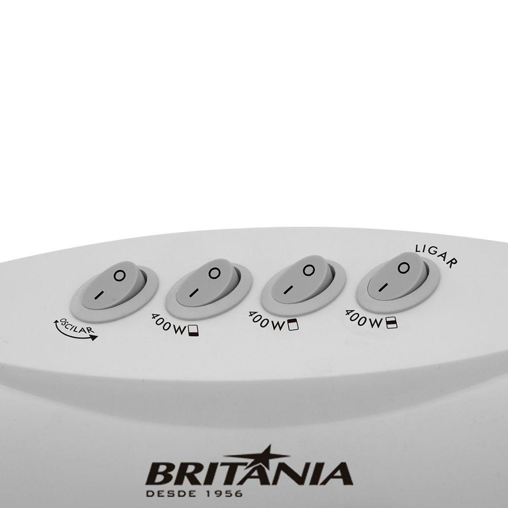 Aquecedor Elétrico Britânia Ab1200br Oscilante 2 Níveis 1200w