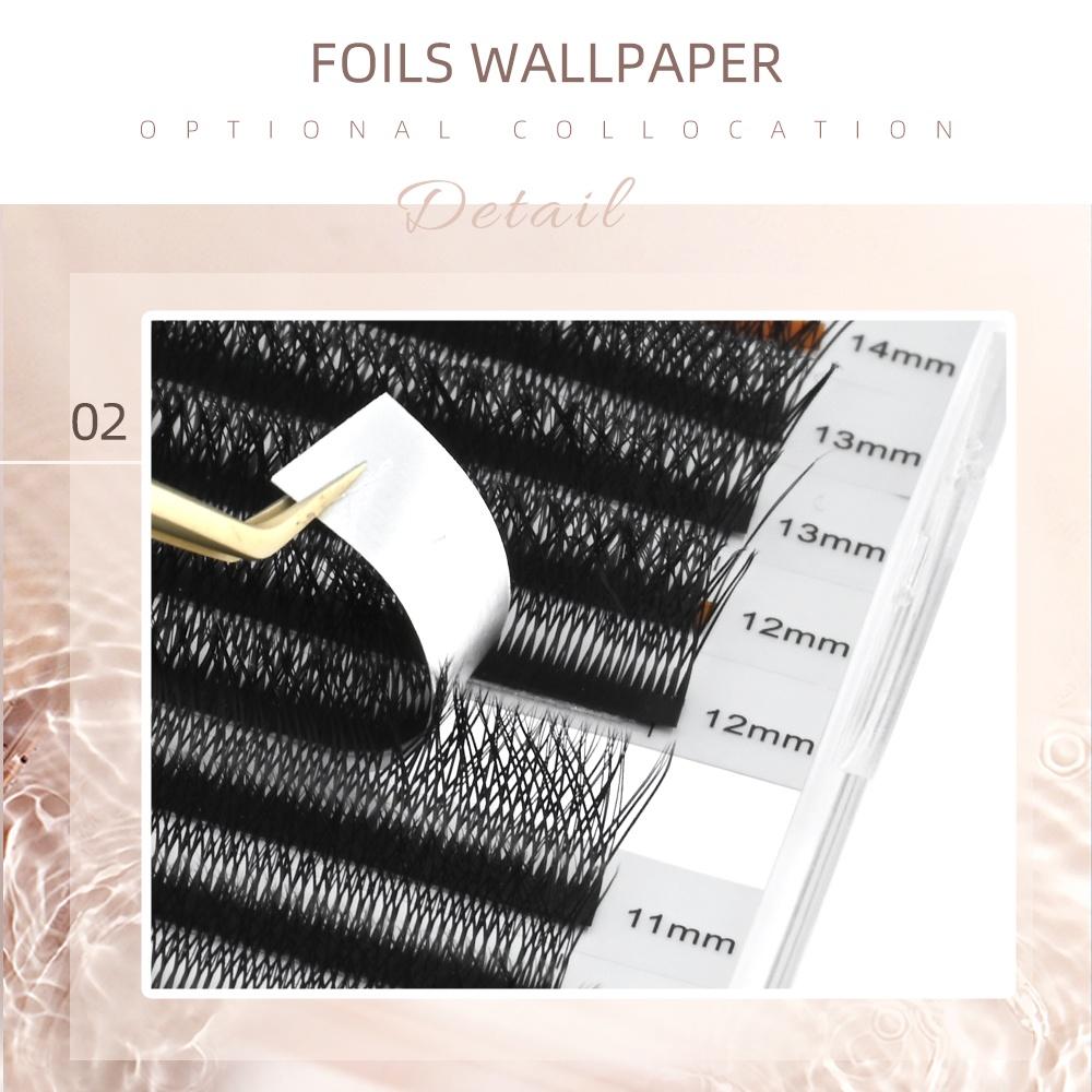 Nagaraku Pestanas Duplas Pontas 3D W Forma Extensões De Blister Premade Fans