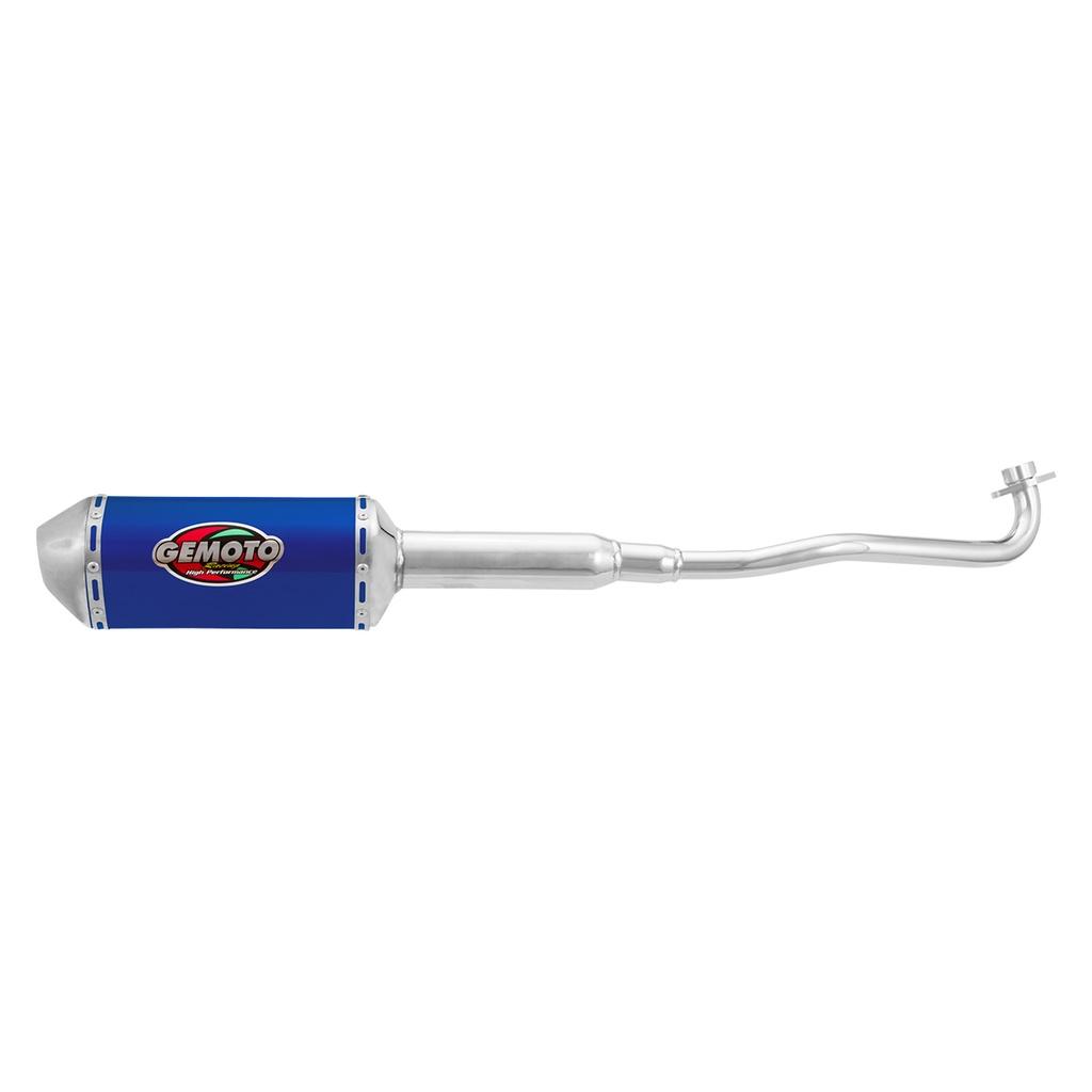 Escapamento Escape Gemoto Racing 3 Trioval Para Moto Biz 125 2009 A 2020 Flex Com Cromado