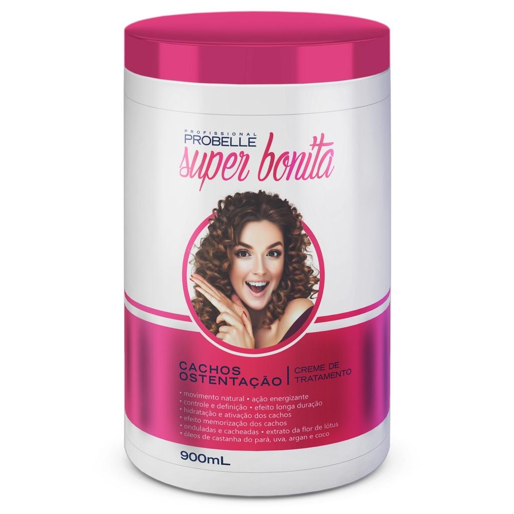 Kit Cachos Ostentação (Shamp + Cond 450ml + Máscara 900g.) Probelle