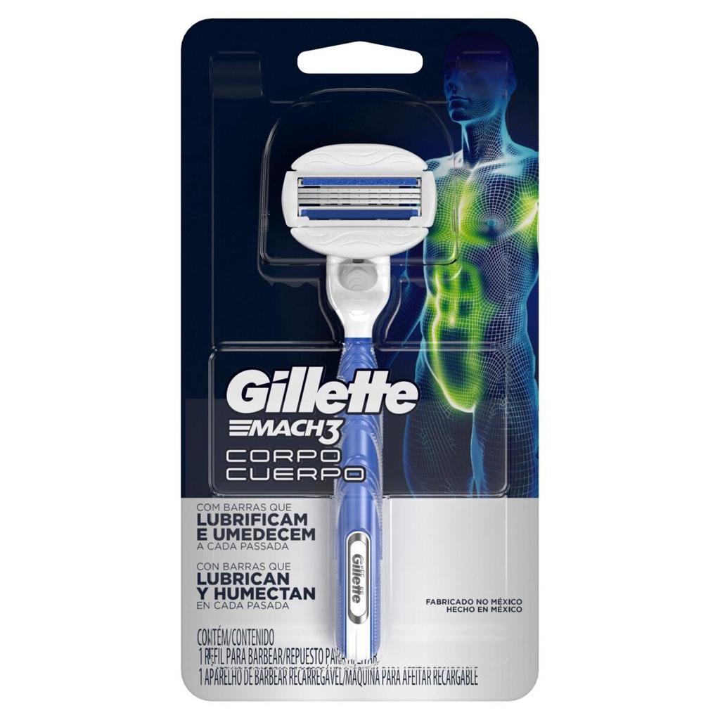 Aparelho Recarregável E Carga Gillette Mach3