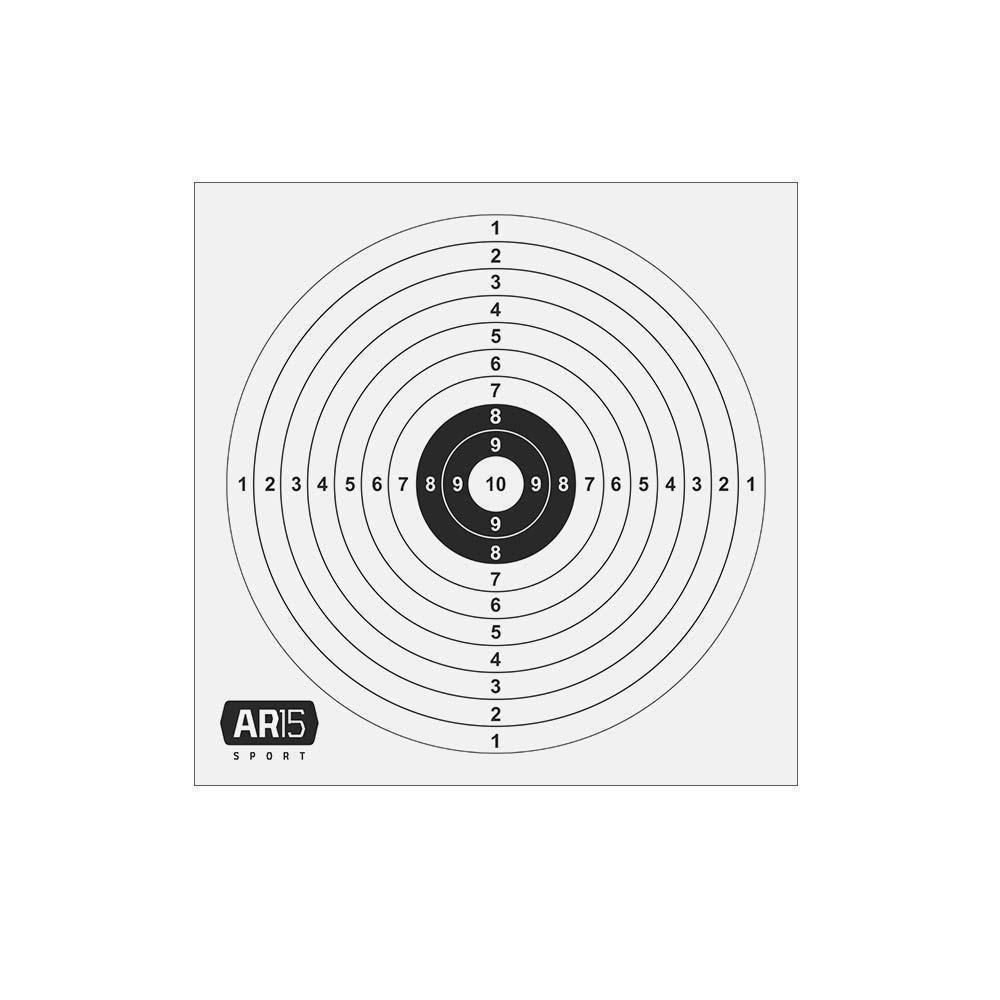 Alvos De Papel 14cm X 14cm Ar15 Sport Mira Para Treino Esportivo 100 Unidades