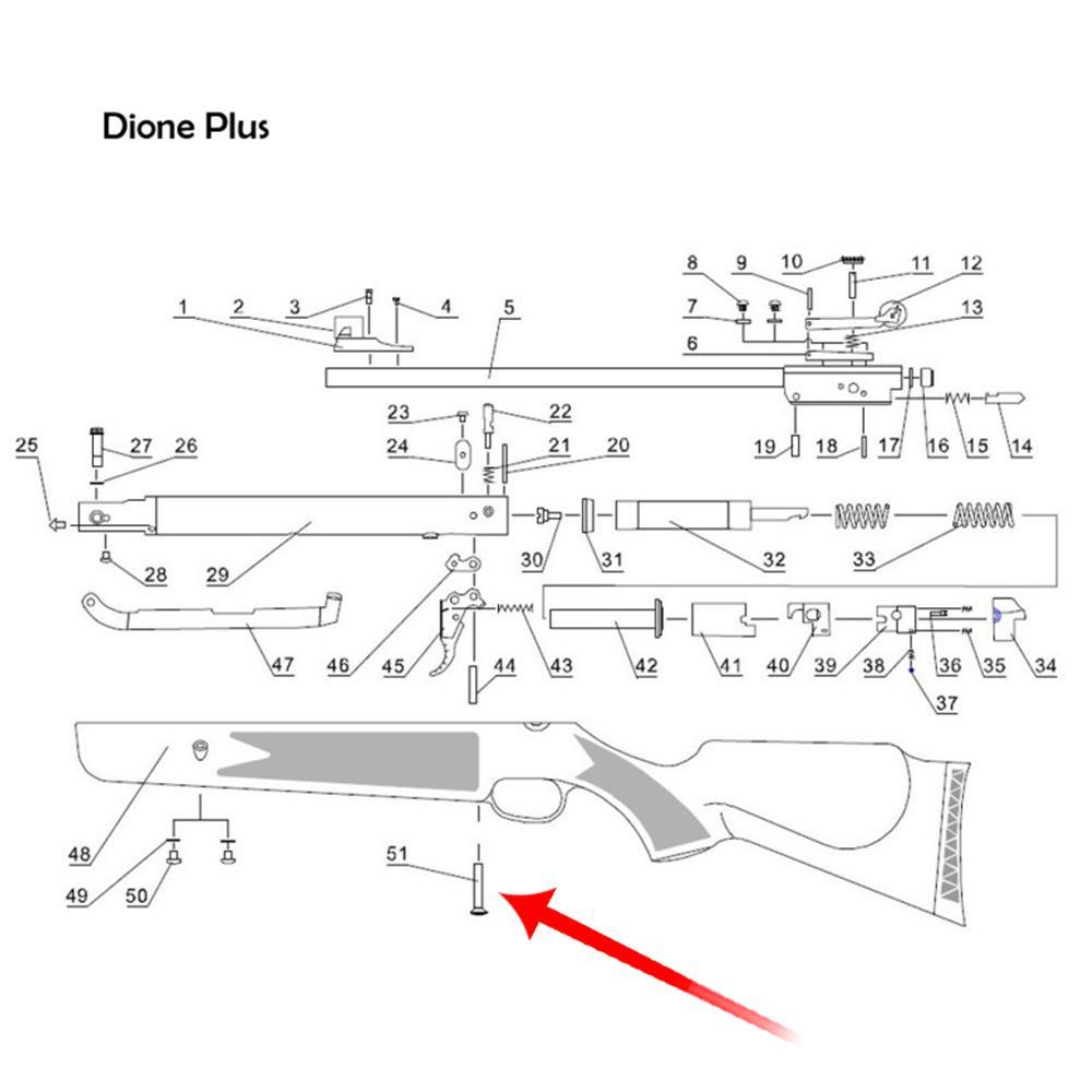 Parafuso De Baixo Da Coronha Rossi Dione PLUS
