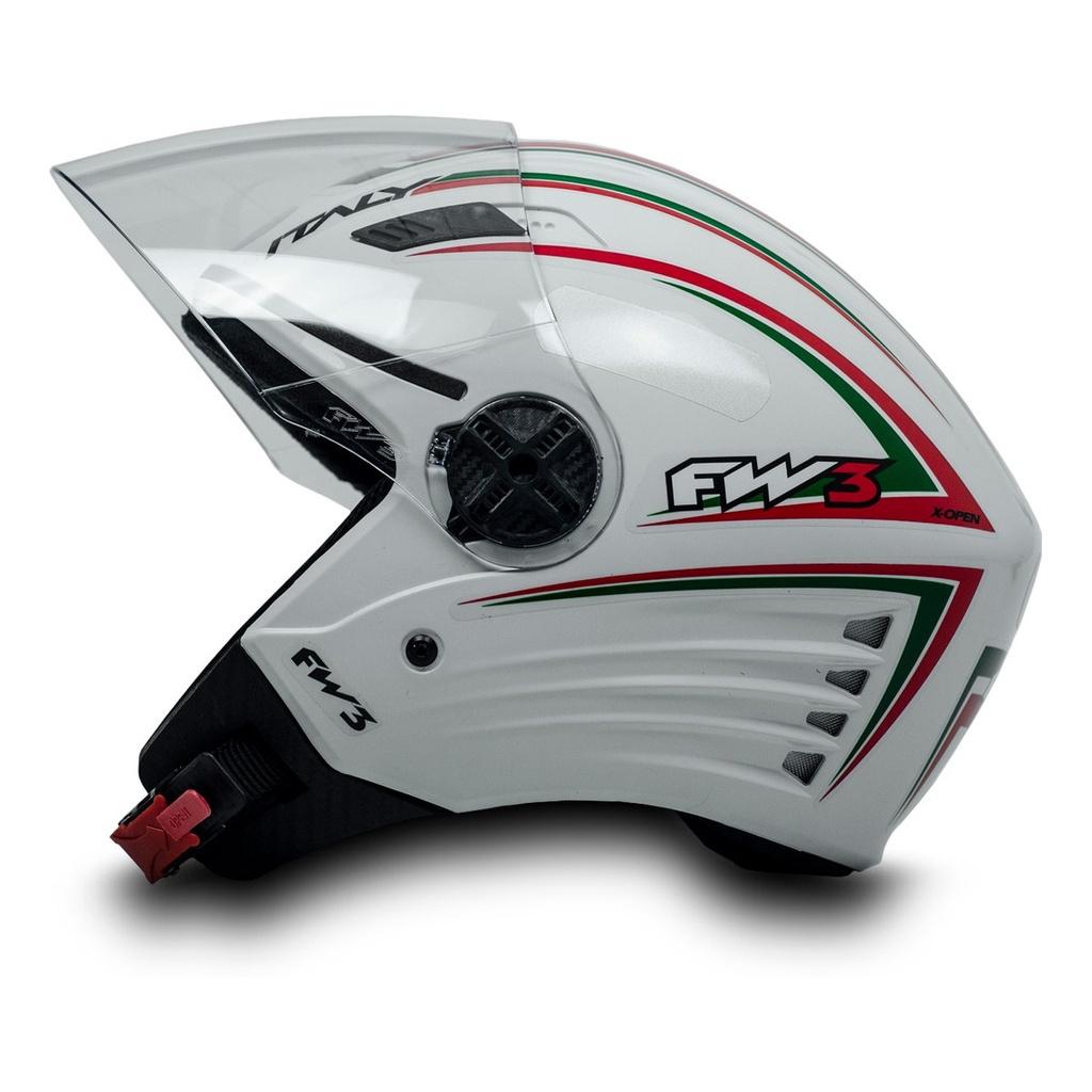 Capacete Moto Aberto X Open FW3 Itália Brasil Jamaica Usa Diversos Tamanhos Design Esportivo