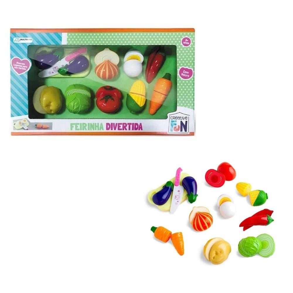 Creative Fun Feirinha Divertida 8 Legumes Com Fita Que Gruda Multikids