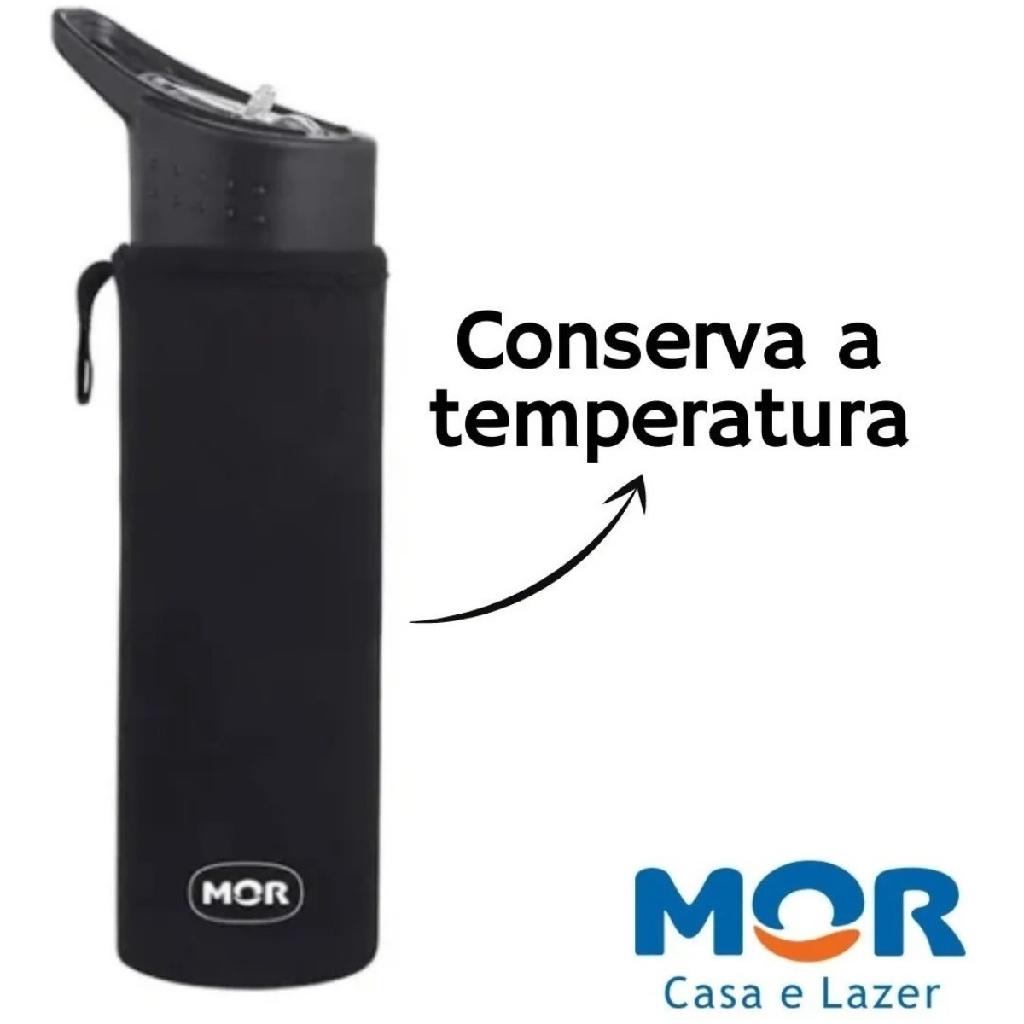Garrafinha Inox Com Capa Neoprene Garrafa De Água Gelada Academia Esporte
