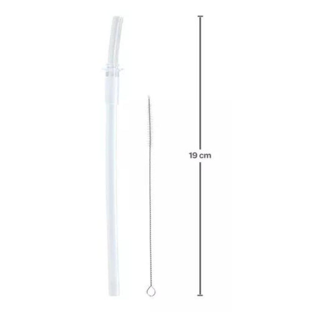Kit Canudo Em Silicone E Escova Para Garrafinha Fresh 13785 - Buba