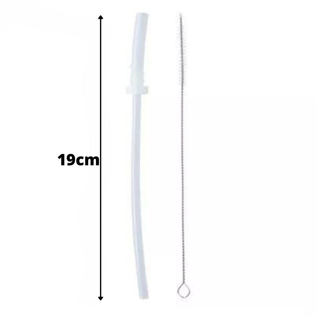 Canudo Em Silicone E Escova Para Garrafinha 13786 - Buba