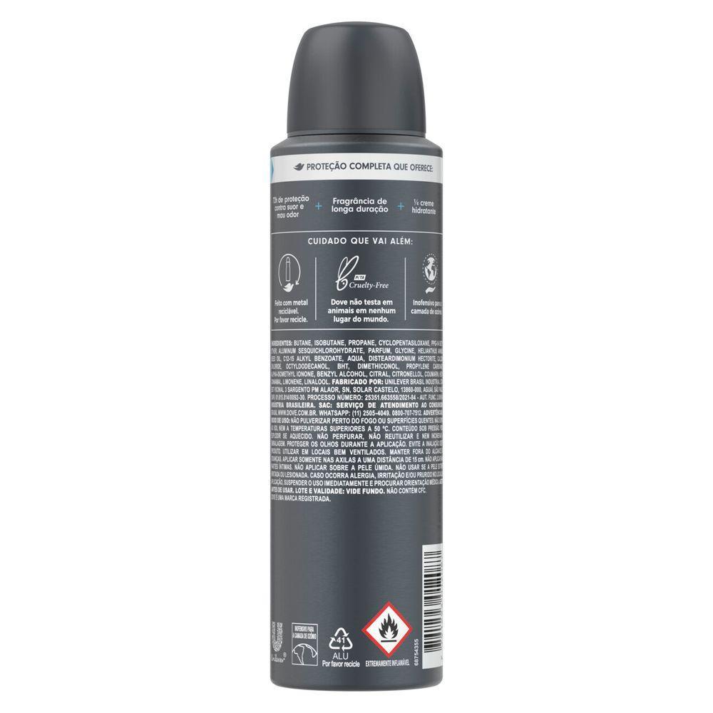 Kit 4 Desodorantes Aerosol Dove Men+care Proteção Total 150ml