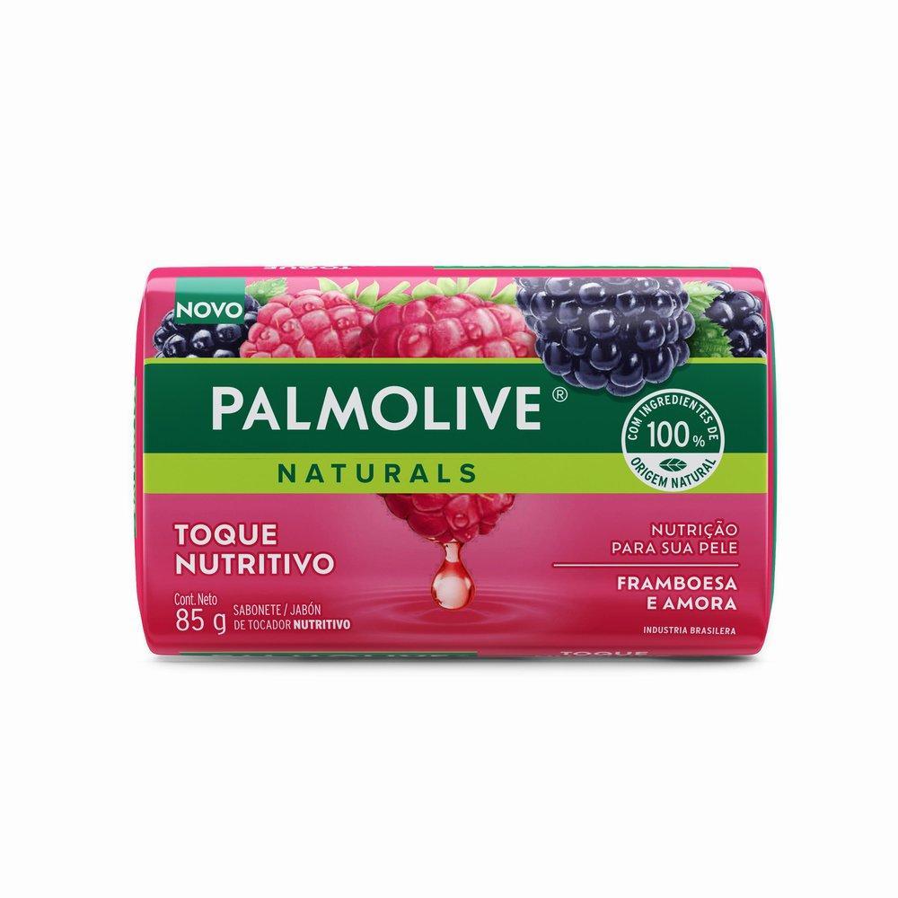 Kit 5 Sabonetes Em Barra Palmolive Naturals Toque Nutritivo Framboesa E Amora 85g