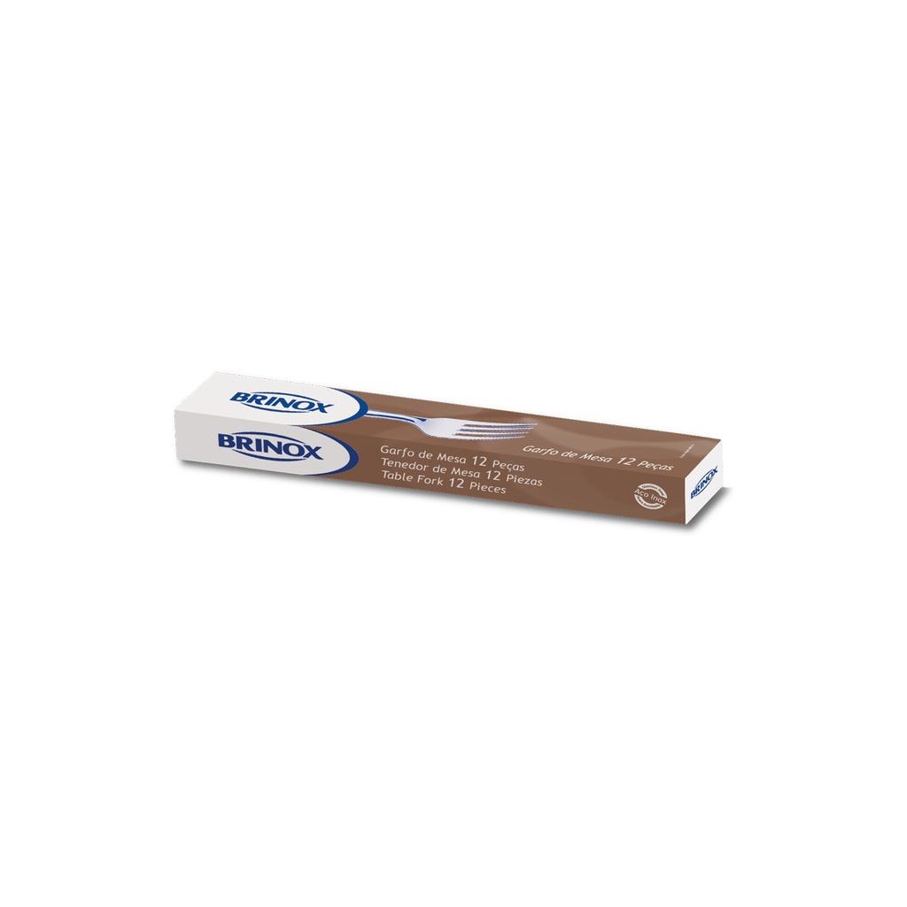 Jogo De Garfo Para Sobremesa Brinox Siena 160 X 1 Mm 12 Peças Aço Inox