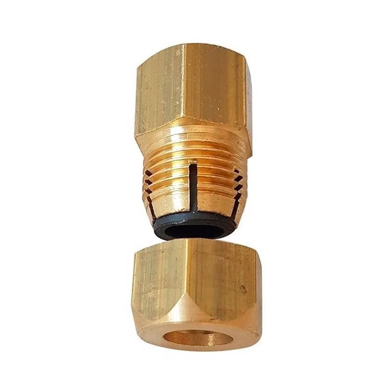 Adaptador Em Latão 1/2 Pol. Femea Rosca Interna - Mangueira 3/8 Pol