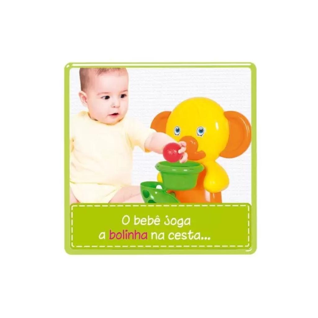 Brinquedo Play Time Basquete Elefante 35cm Plástico Cotiplas