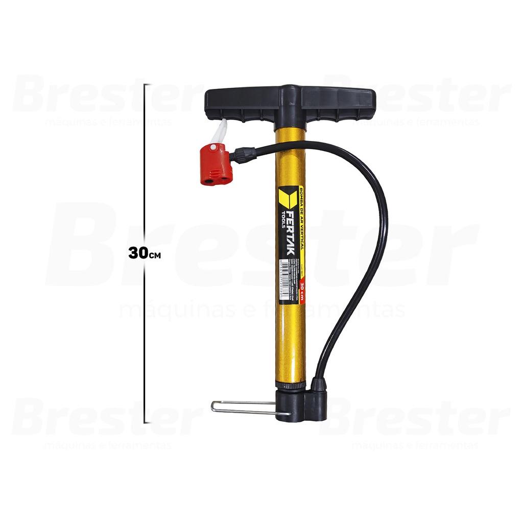 Bomba De Ar Para Encher Pneu Bicicleta Bike Carro Moto 30cm Fertak