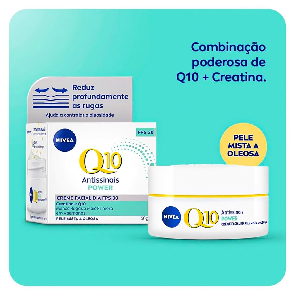 Creme Facial Antissinais Q10 Power Pele Mista A Oleosa Nivea - 50g